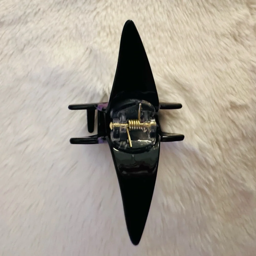 Hair Claw Clip, Halloween Witch Hat,Black and Purple